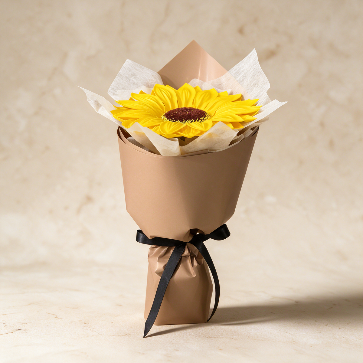 Sunbeam single soap sunflower bouquet