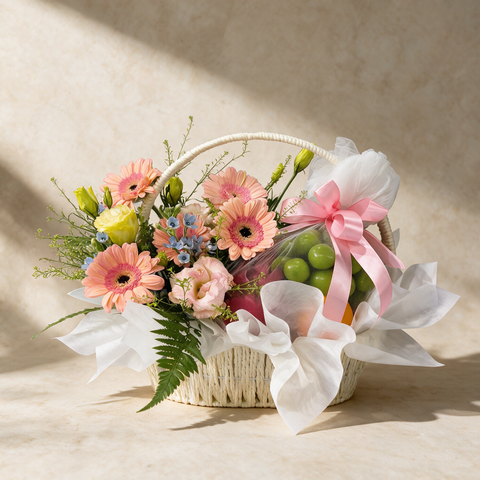 Wishful - Fresh Flower & Fruit Basket